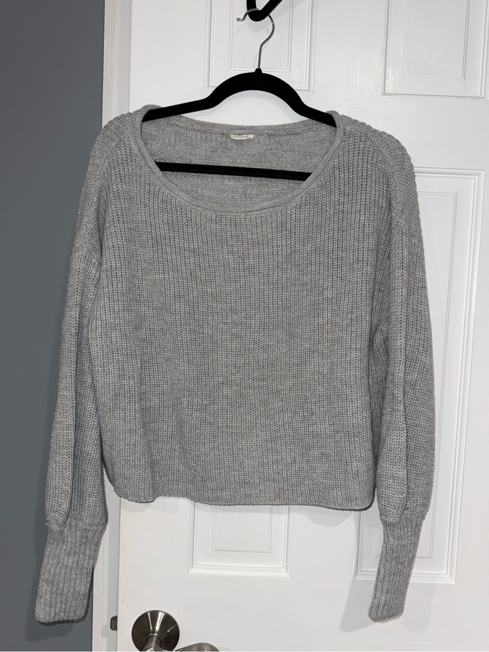 Garage Oversized Boat Neck Ribbed Knit Sweater